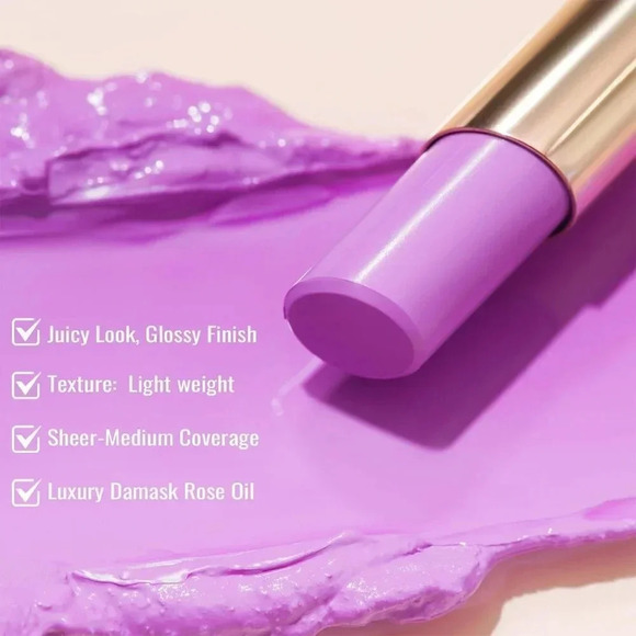 Oulac Moisture Shine Light Lavender Hydrating Lipstick Tinted Lip Balm Its ok 10 - Picture 5 of 6